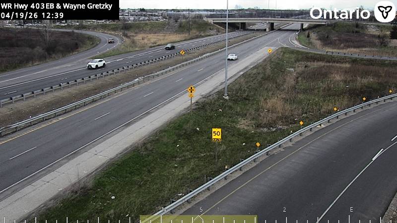 Highway 403 at Wayne Gretzky Parkway — Looking East