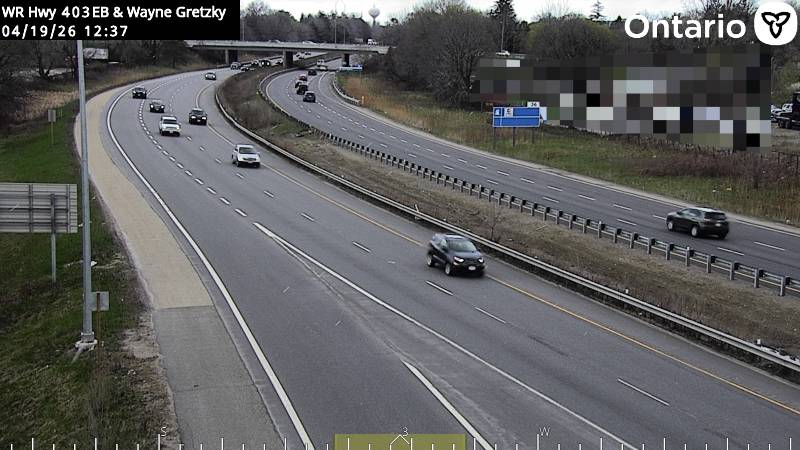 Highway 403 at Wayne Gretzky Parkway — Looking Down