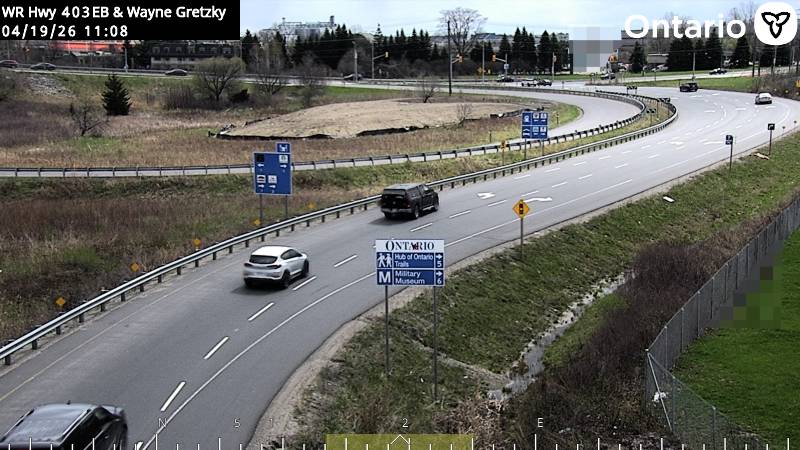 Highway 403 at Wayne Gretzky Parkway — Looking West