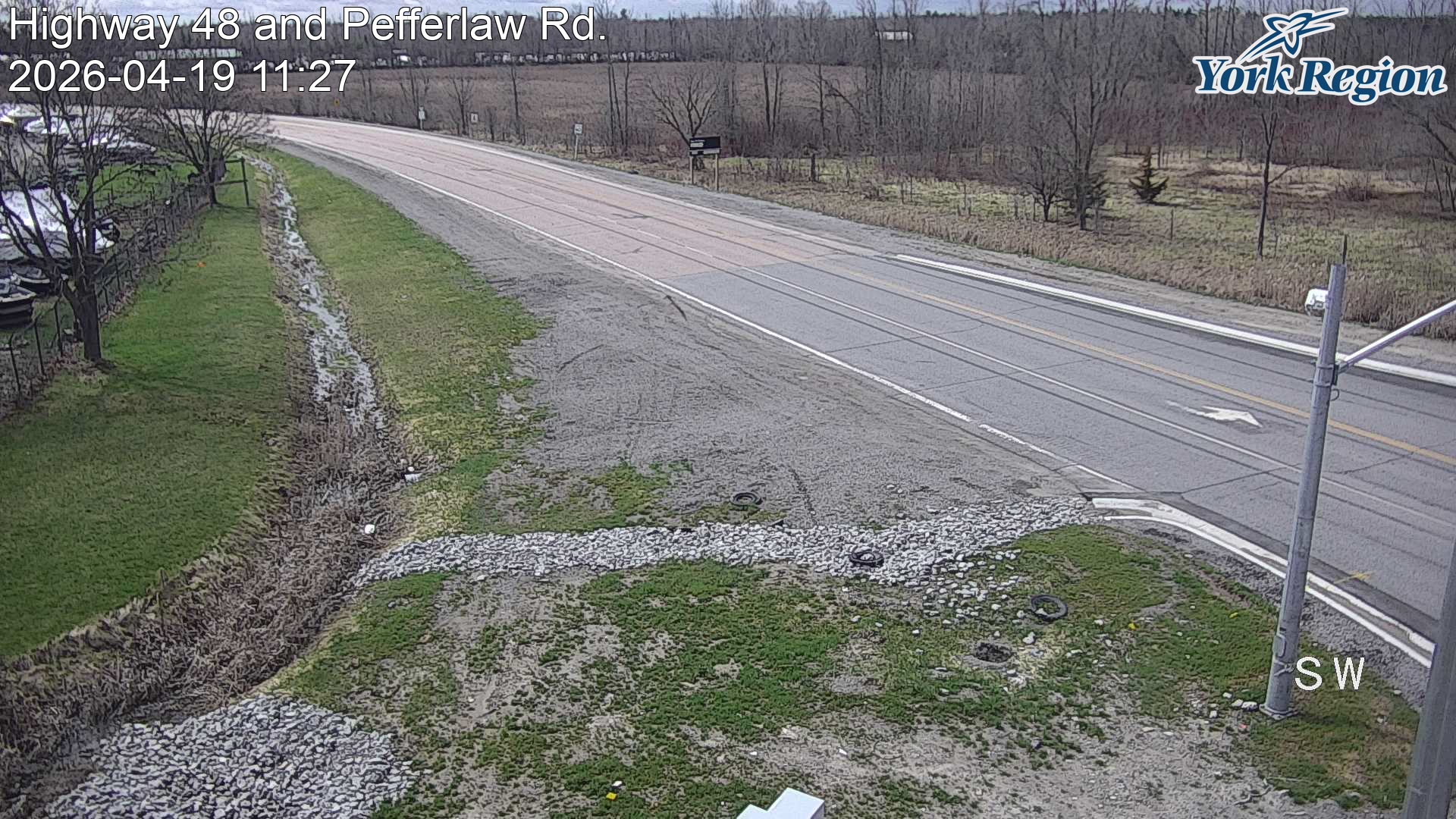 Highway 48 at Pefferlaw Road