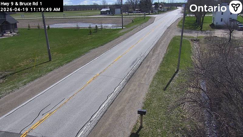 Highway 9 at Bruce Road 1 — Looking East