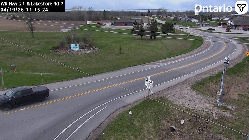 Highway 21 at Lakeshore Road 7 — Looking West