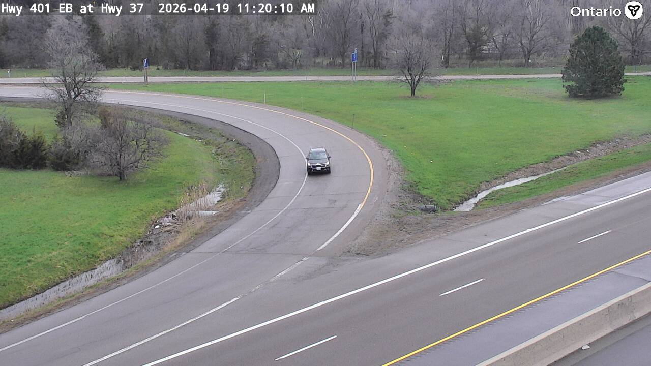 Highway 401 at Highway 37 — Looking Down