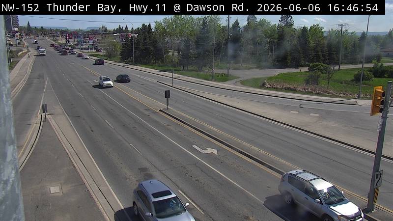 Highway 11 at Dawson Road — Looking South