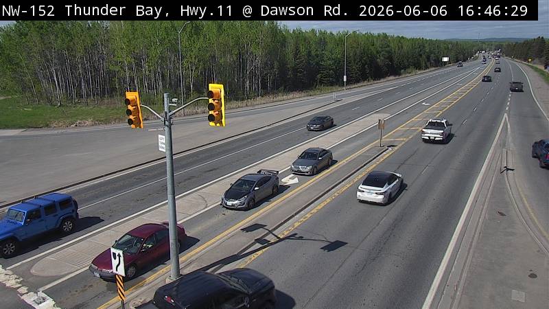 Highway 11 at Dawson Road — Looking East