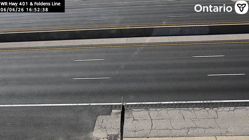 Highway 401 at Foldens Line — Looking Down