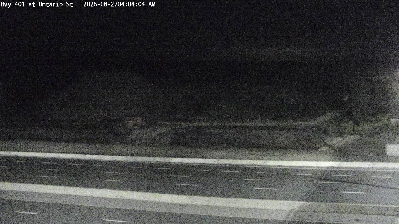 Highway 401 at Ontario Street — Looking Down