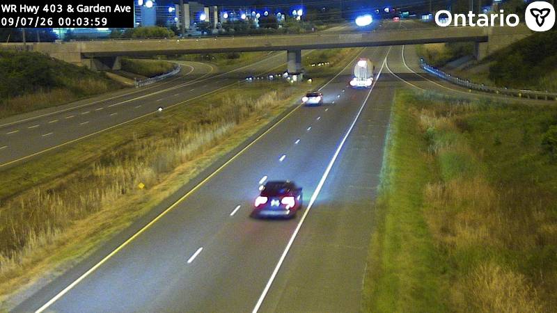 Highway 403 at Garden Avenue — Looking West