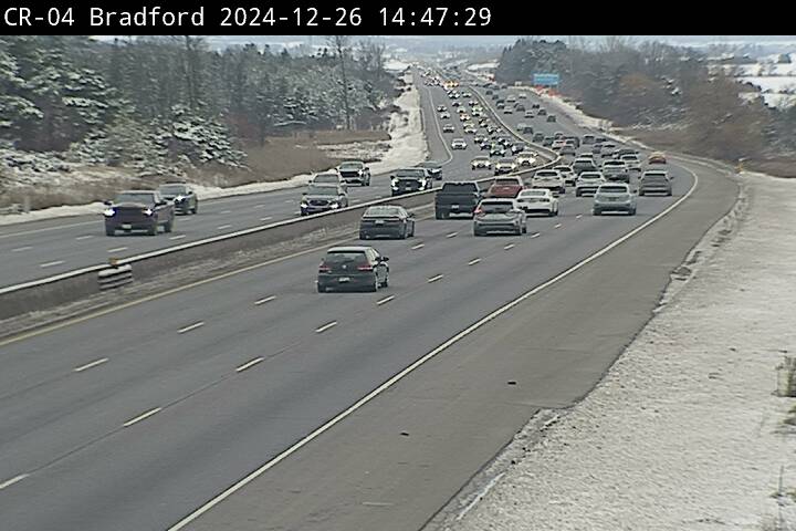 Live Highway 400 South from Barrie to Highway 401 for MORE CAMERAS - CLICK HERE!