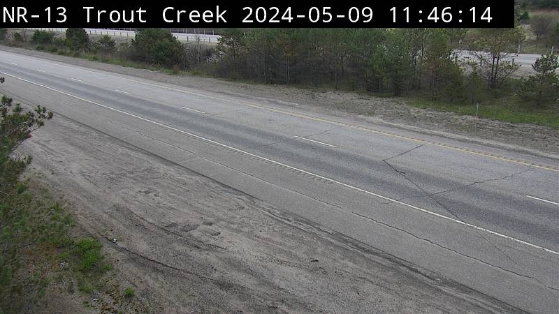Live Traffic Camera of Highway 11 near Trout Creek