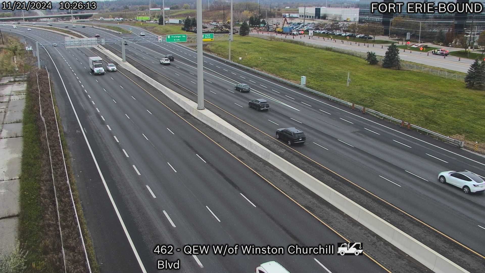 QEW West of Winston Churchill Boulevard