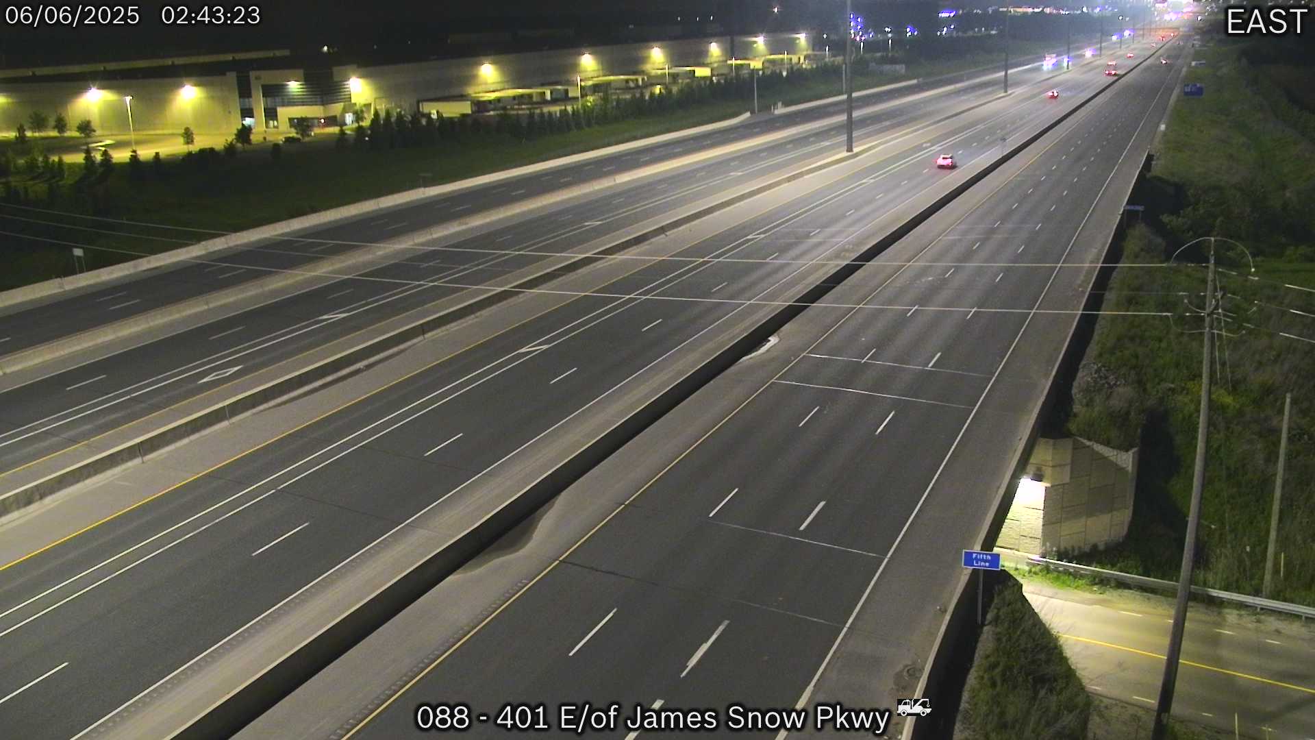 Highway 401 East of James Snow Parkway