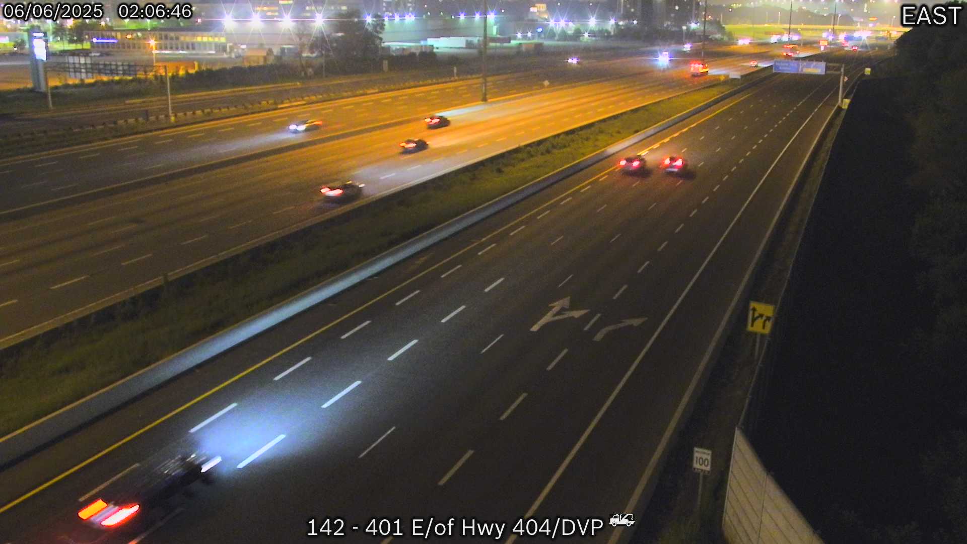 Highway 401 East of Don Valley Parkway