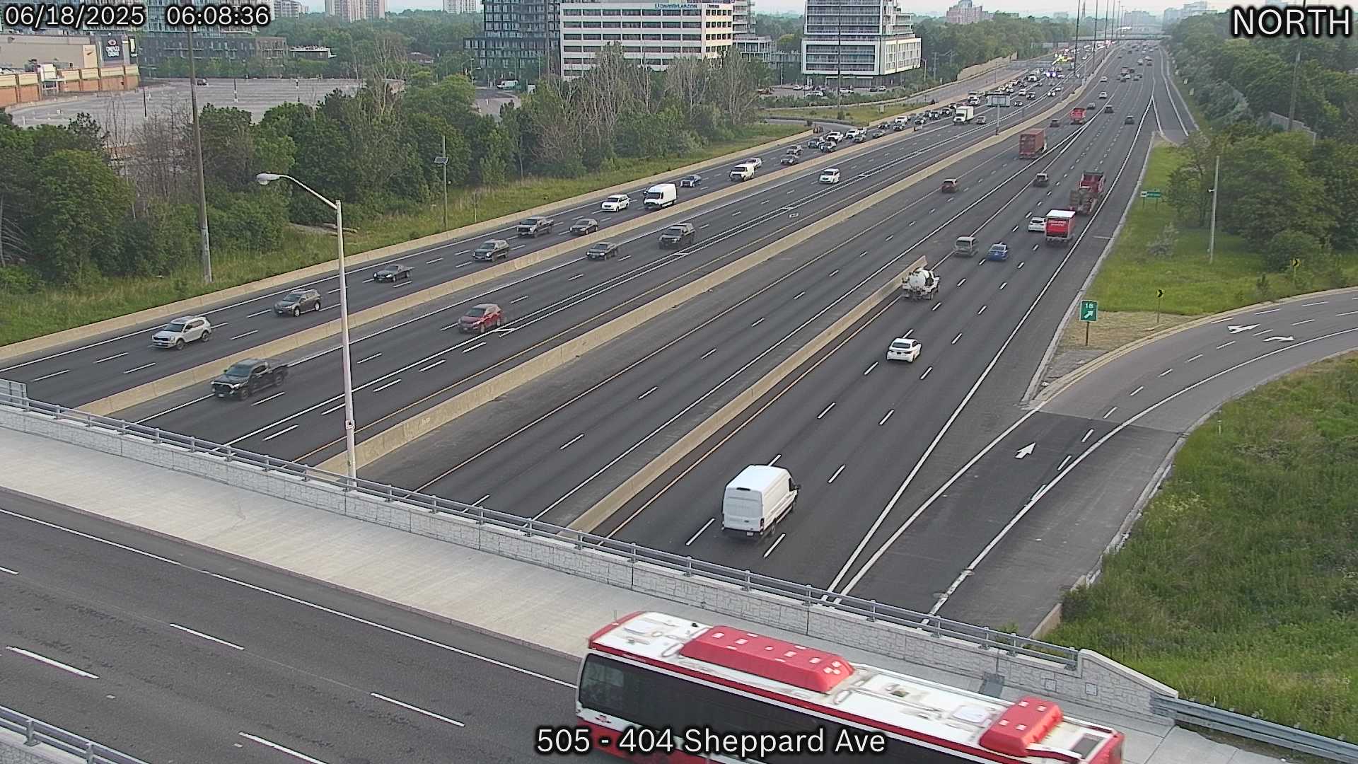 Highway 404 near Sheppard Avenue