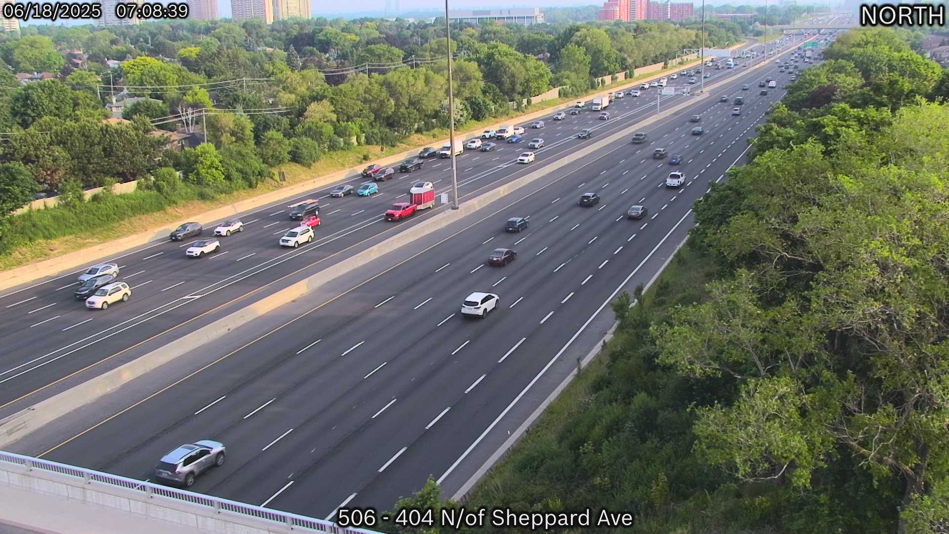 Highway 404 North of Sheppard Avenue