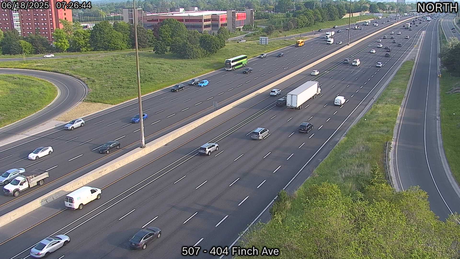 Highway 404 near Finch Avenue