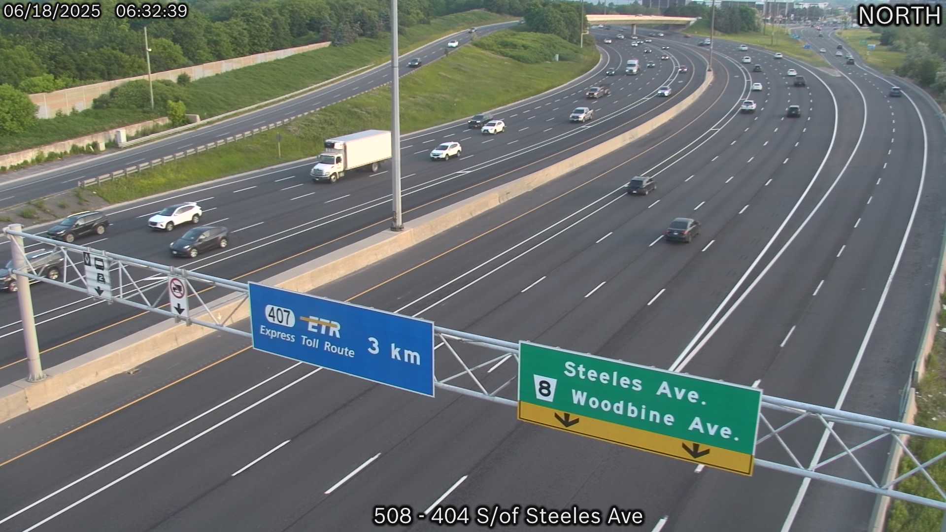 Highway 404 South of Steeles Avenue