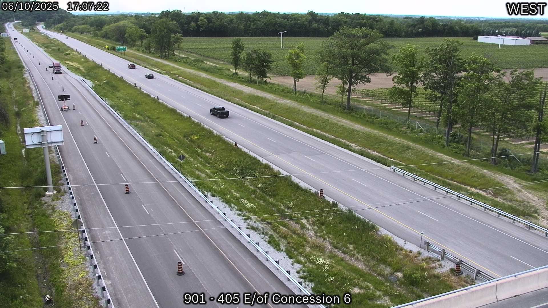 Highway 405 East of Concession 6 Road