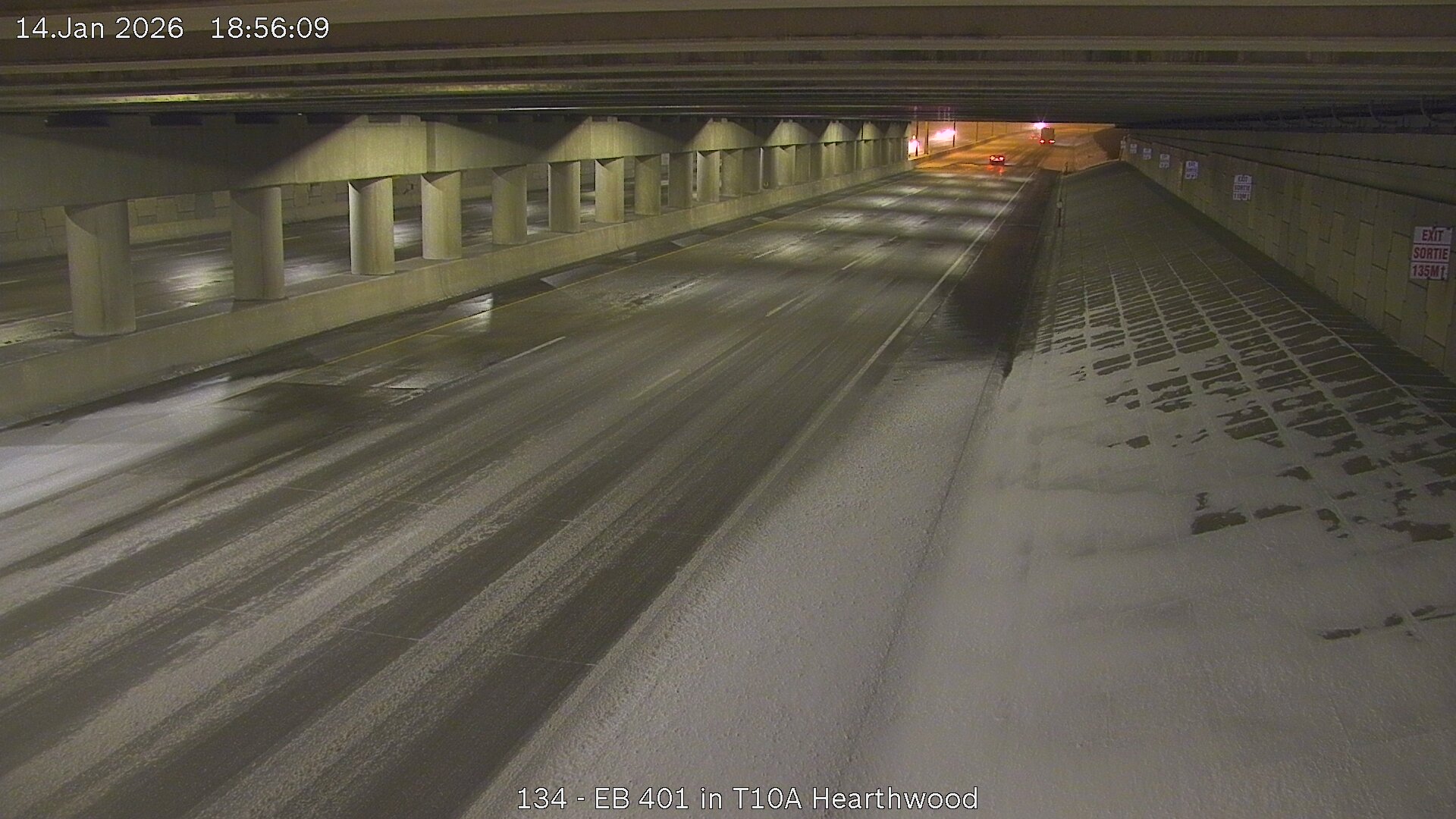Highway 401 in Hearthwood Tunnel (East Portal)