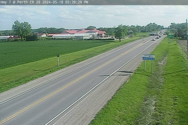 Traffic Cam Highway 7 near Perth County Road 20 - South