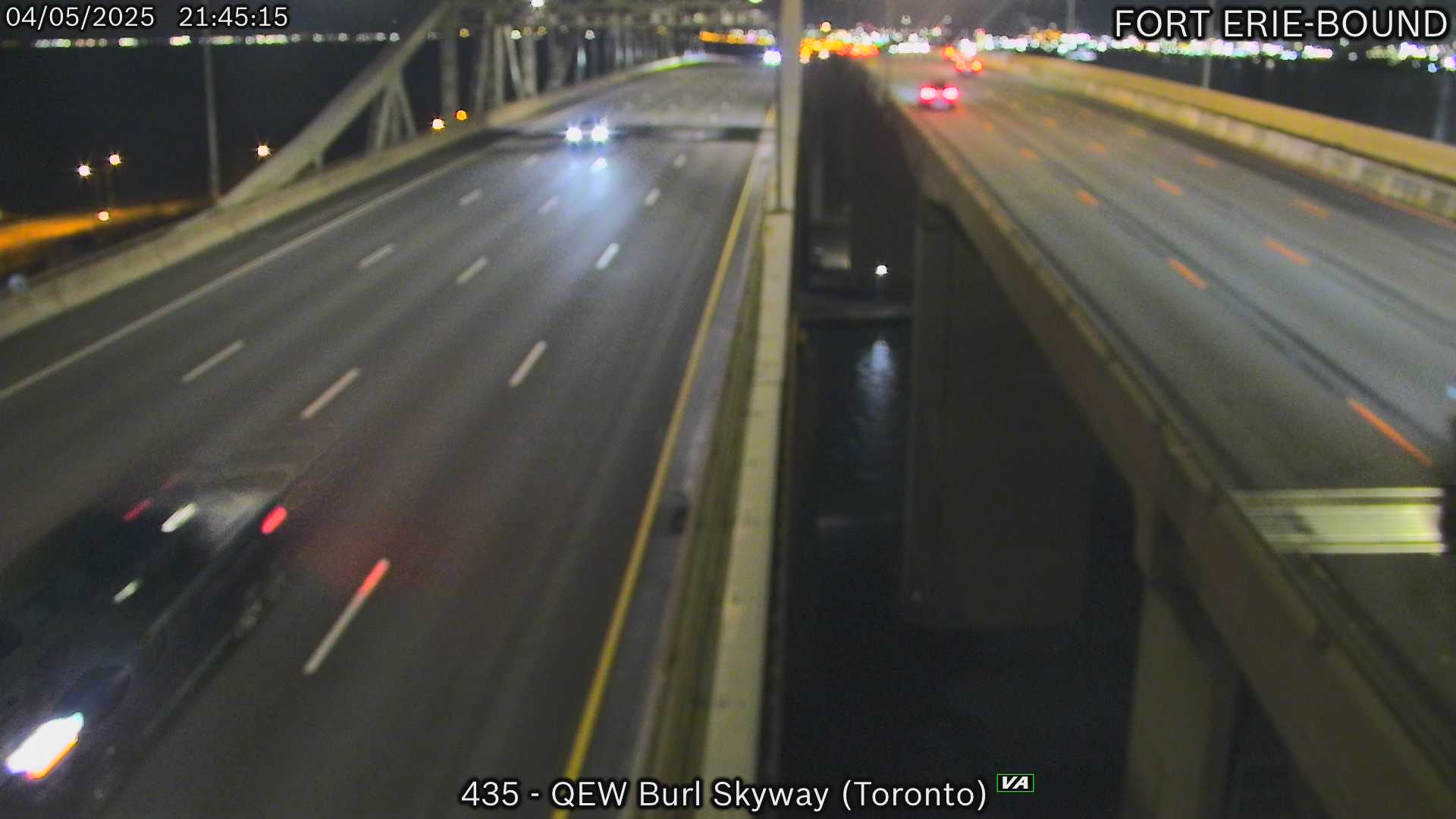 Traffic Cam QEW Burlington Skyway near top