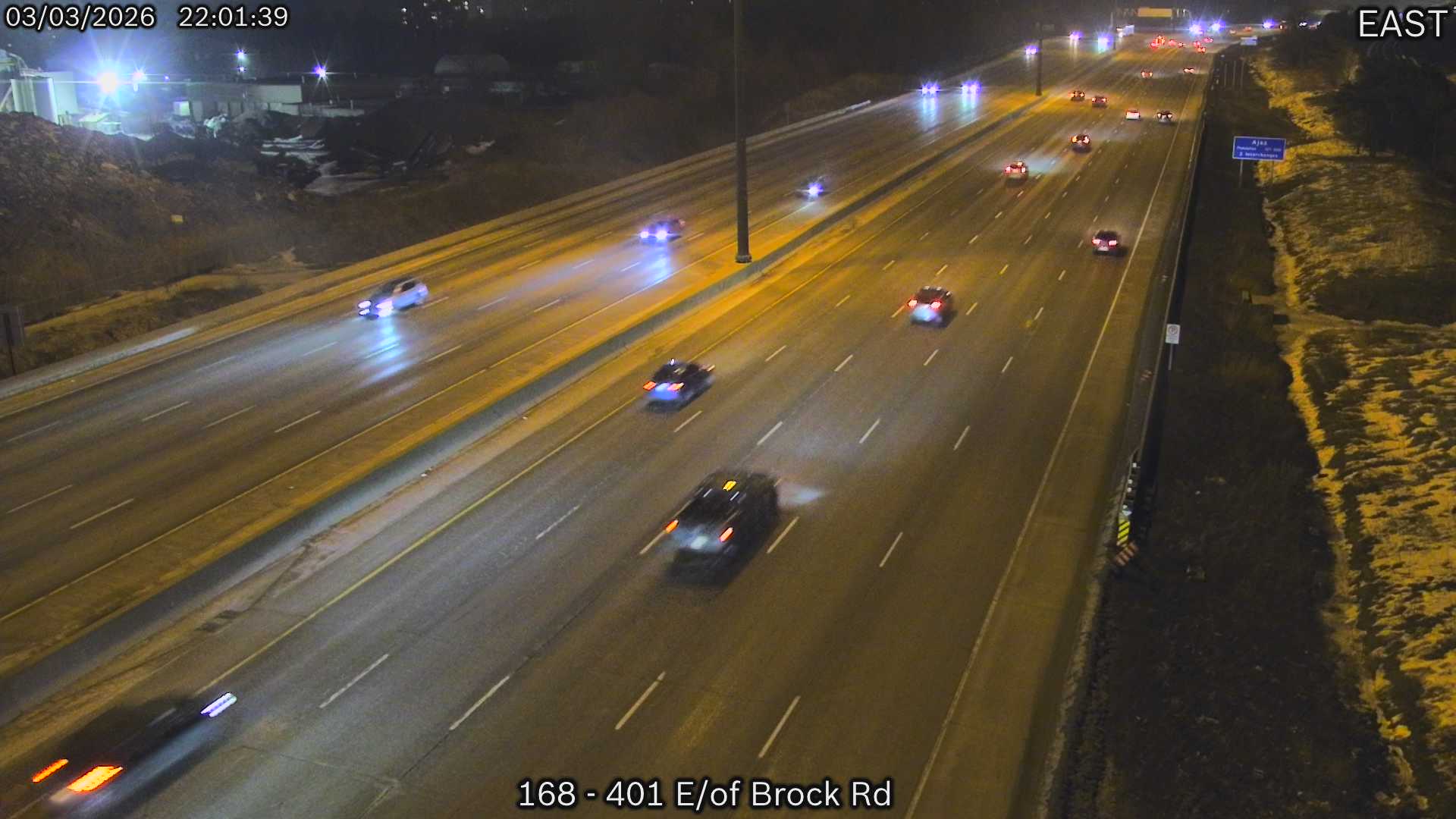 Traffic Cam Highway 401 east of Brock Road