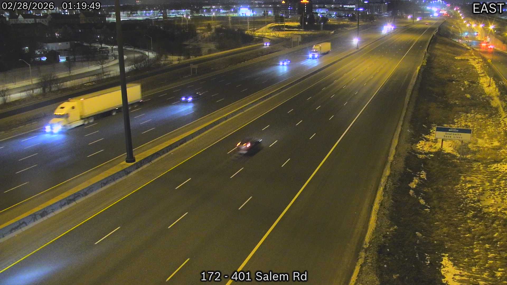 Traffic Cam Highway 401 near Salem Road