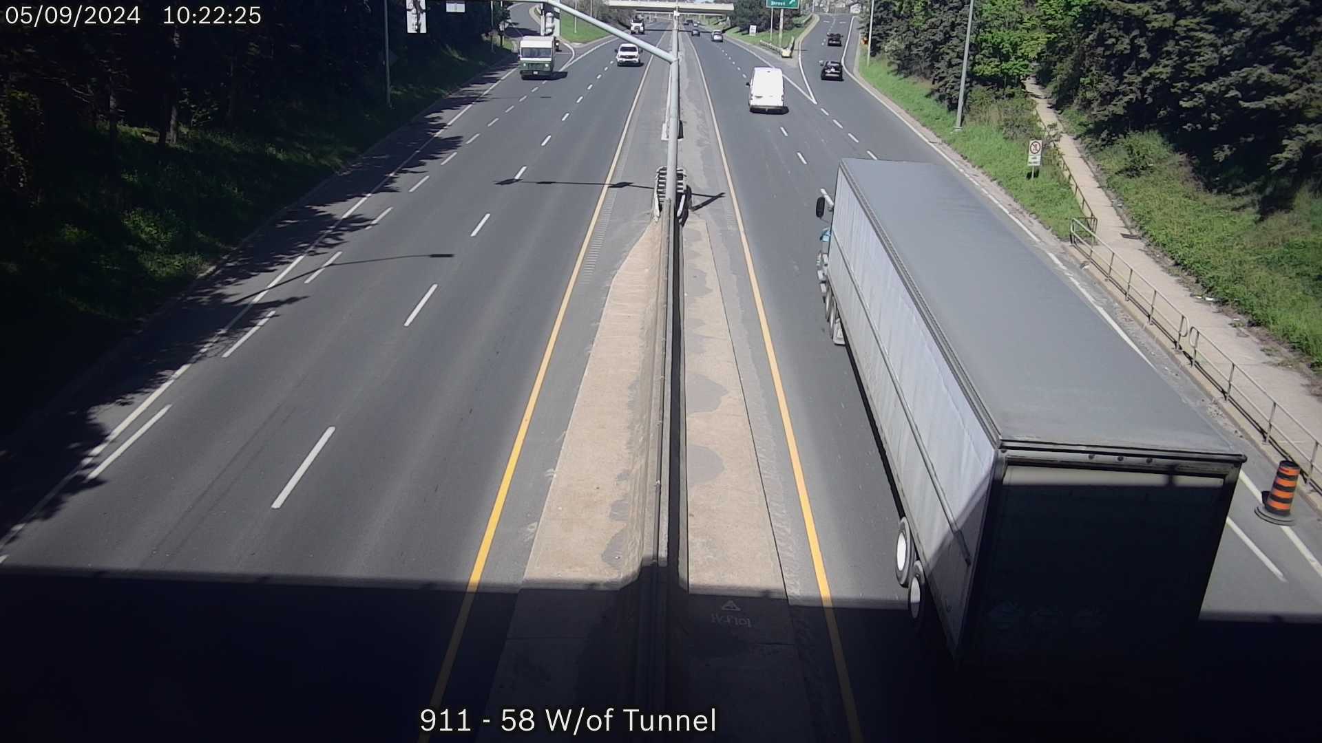 Traffic Camera EastBound Thorold Tunnel at the entrance