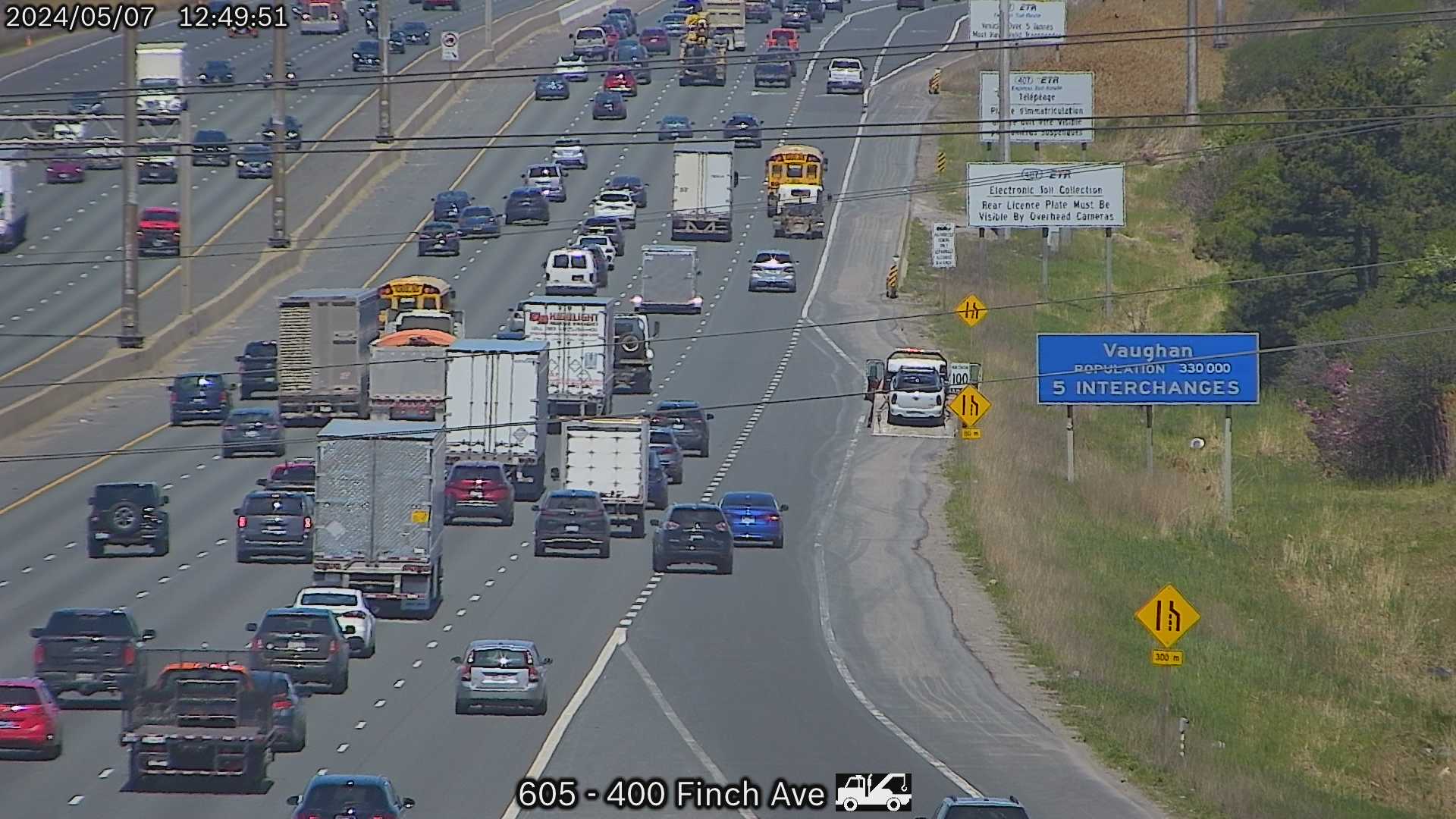 Traffic Camera of Highway 400 at Finch Ave