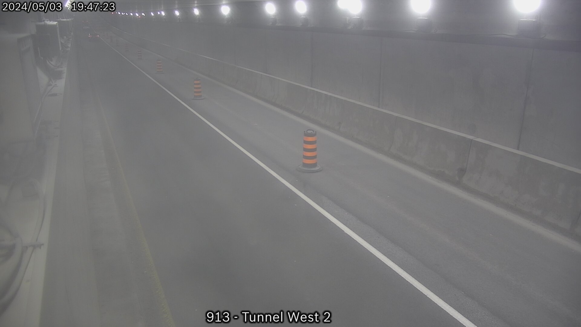 Traffic Camera of Westbound Thorold Tunnel near E of Welland Canal 
