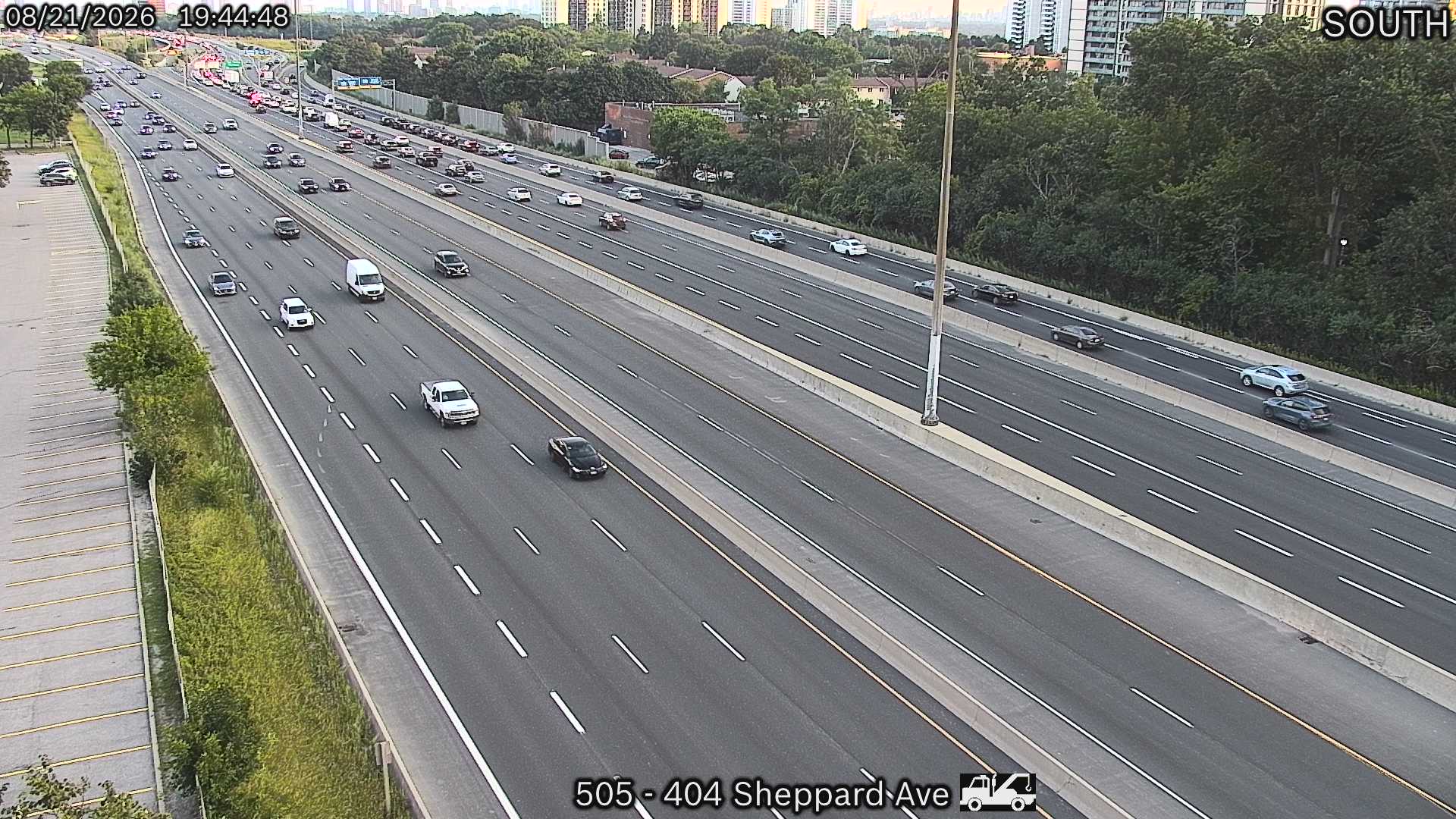 Traffic Cam Highway 404 near Sheppard Avenue