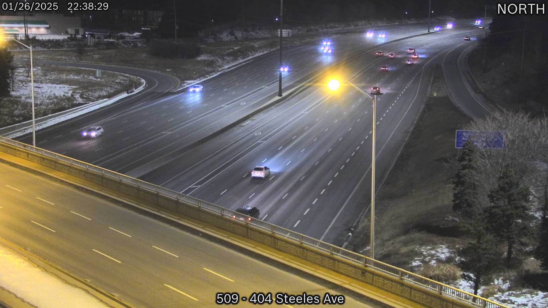 Traffic Cam Highway 404 Near Steeles Avenue