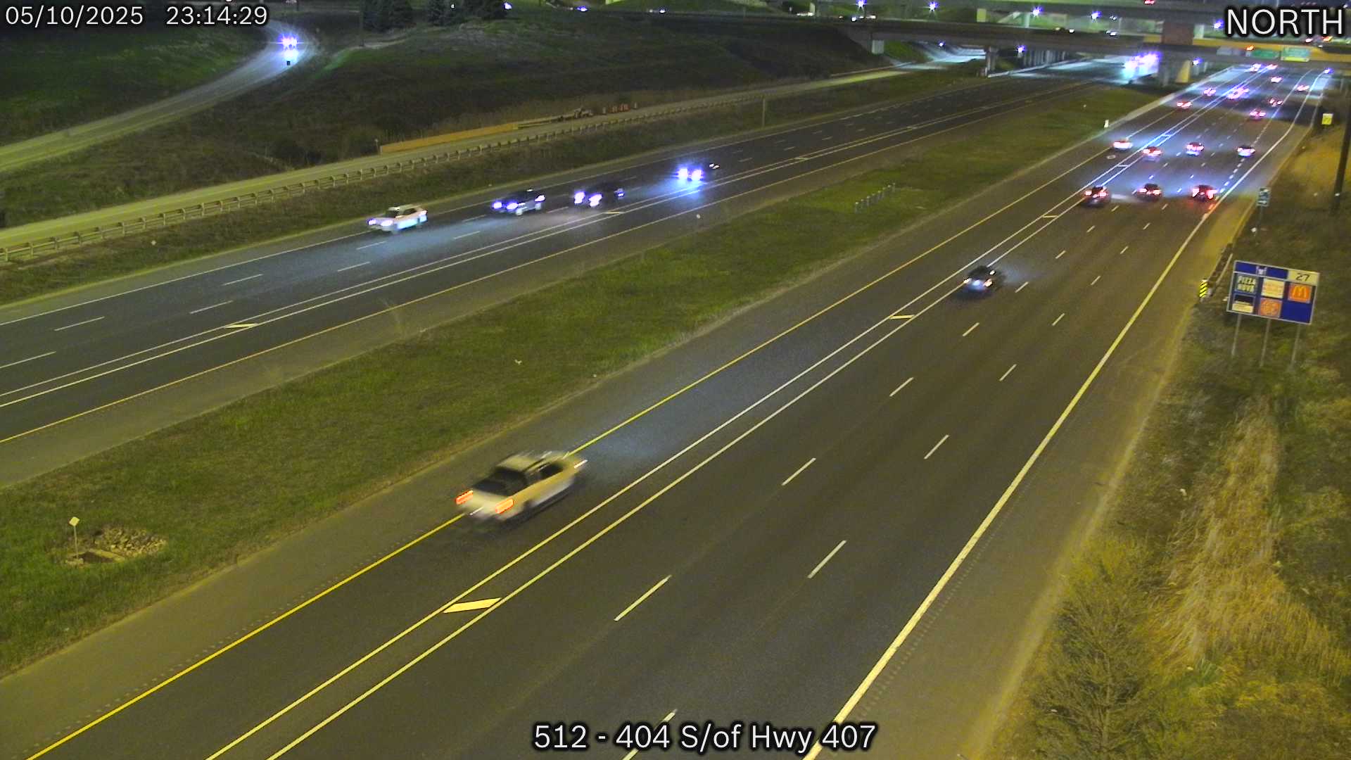 Traffic Cam Highway 404 Near Highway 407