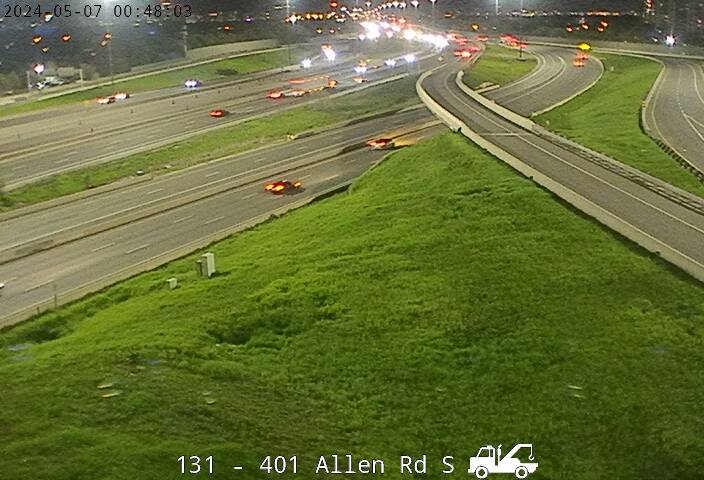 Webcam of Highway 401 near Allen Road South courtesy of the MTO