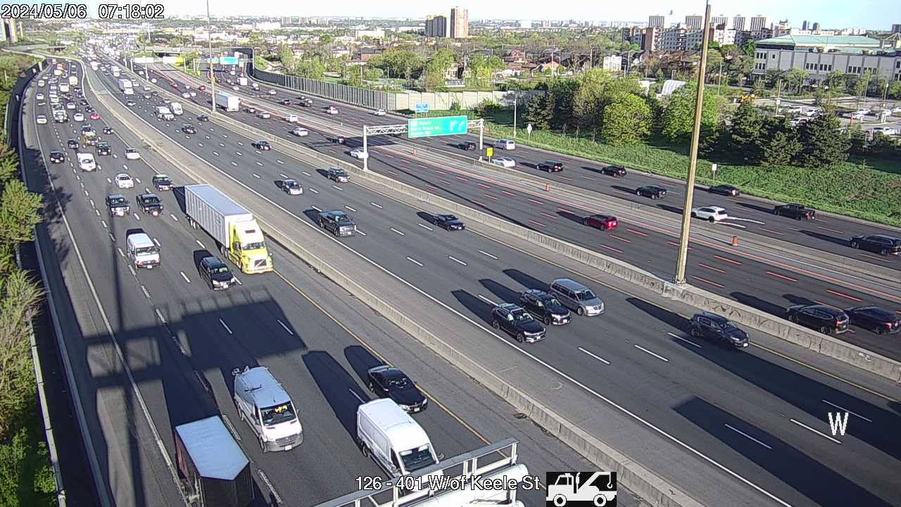 Webcam of South side of Highway 401 near Caledonia Road courtesy of the MTO