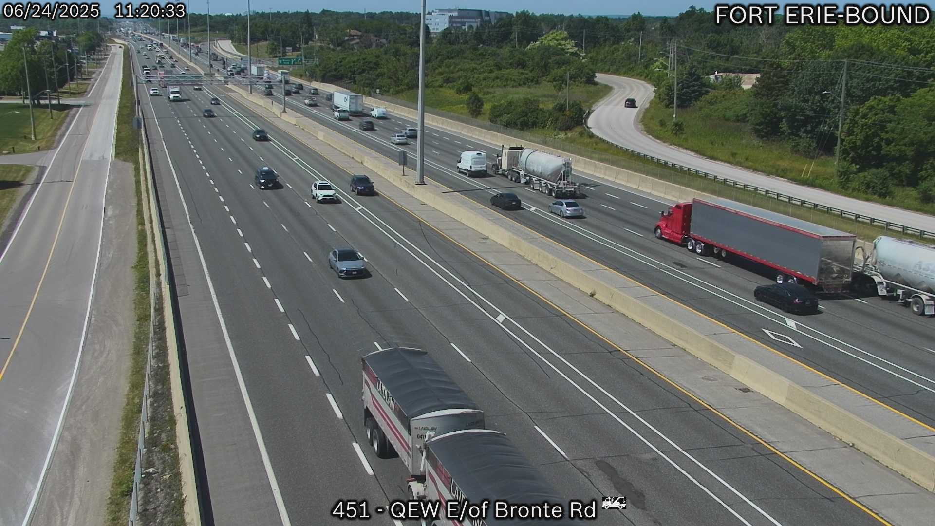 QEW between Bronte Road and Third Line