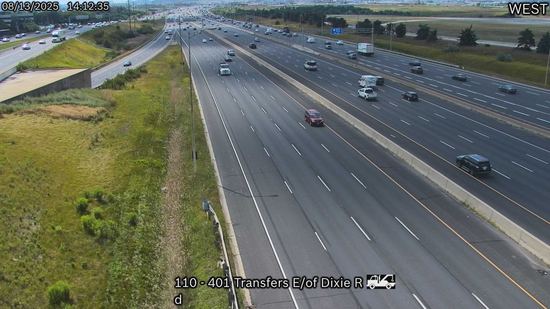 Traffic Cam Highway 401 near Transfer (east of Dixie)