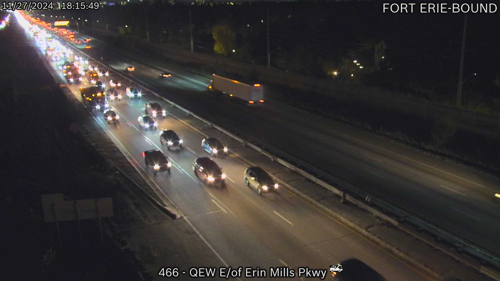 Traffic Cam QEW near Erin Mills Parkway and Mississauga Road