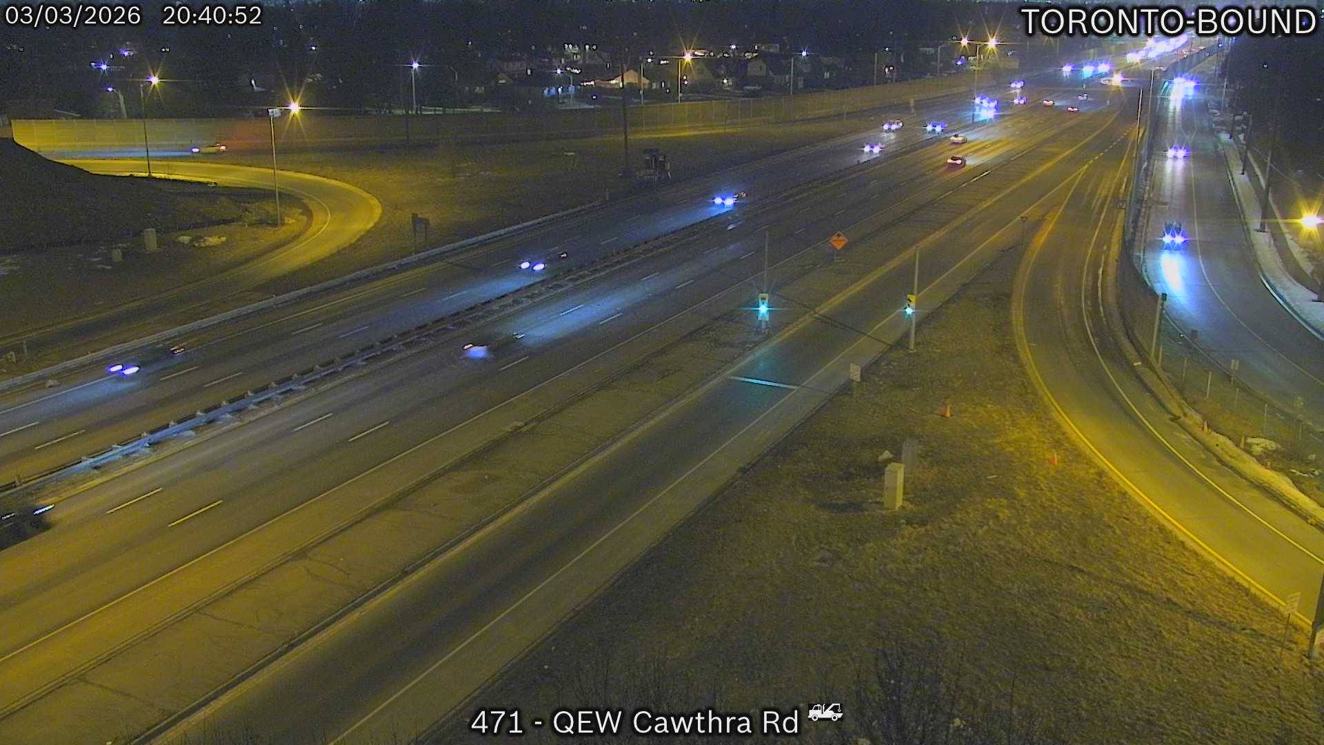 Traffic Cam QEW near Cawthra Road