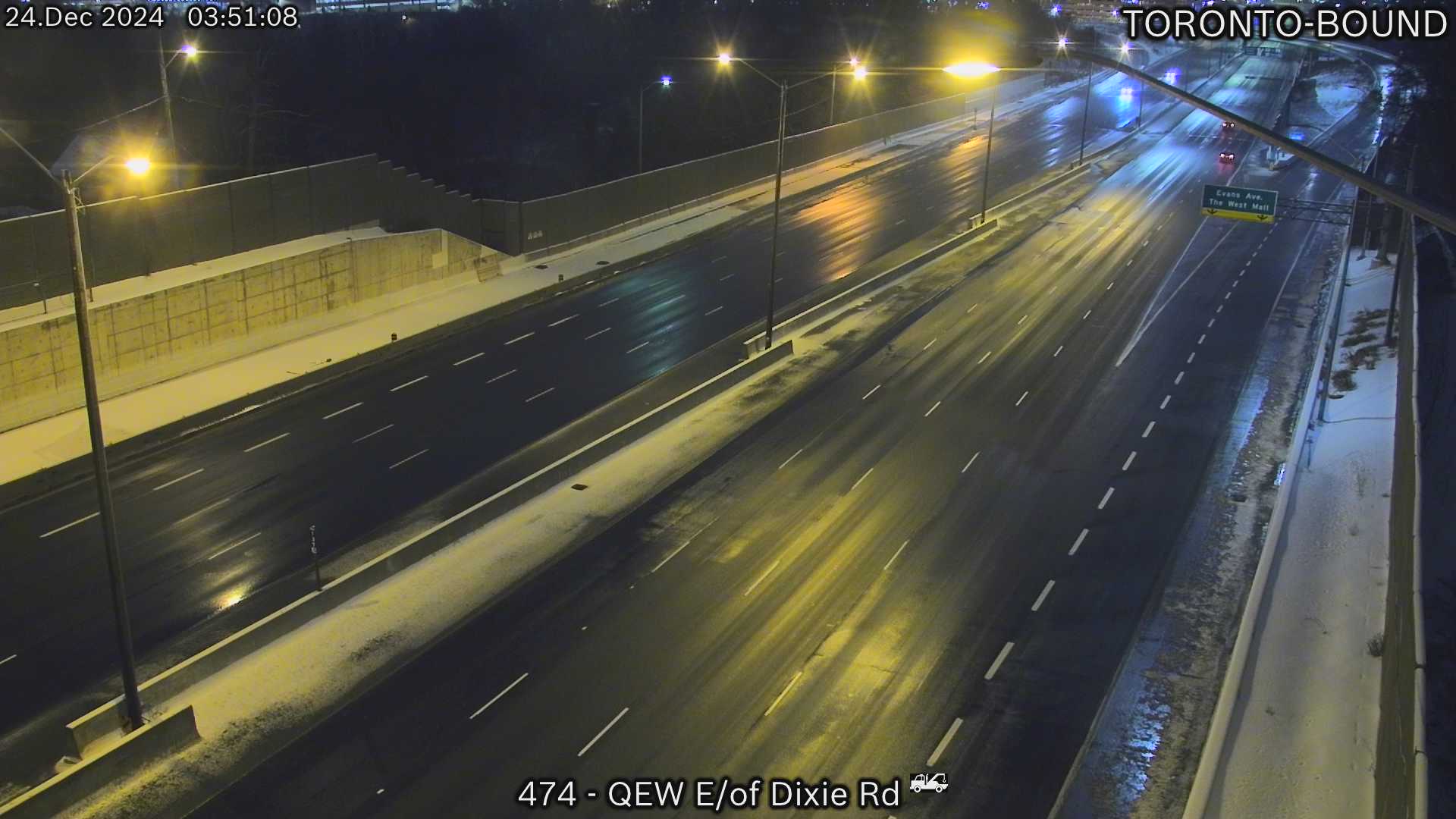 Traffic Cam QEW near Etobicoke Creek