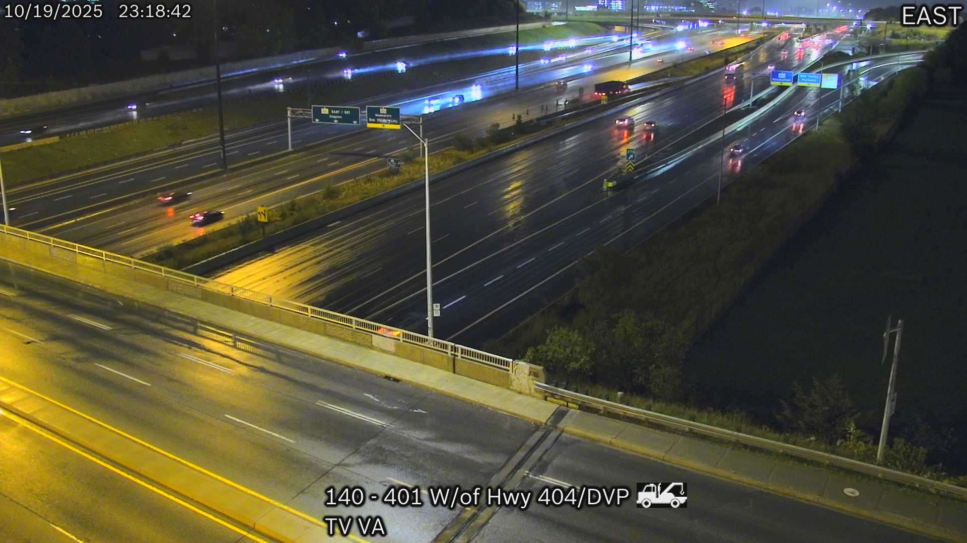 Webcam of South side of Highway 401 near Don Mills Road courtesy of the MTO
