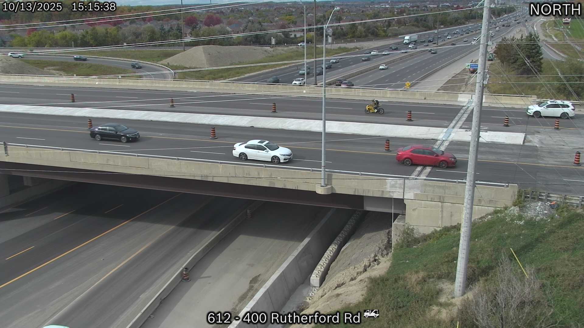 Traffic Camera of Highway 400 at Rutherford Road