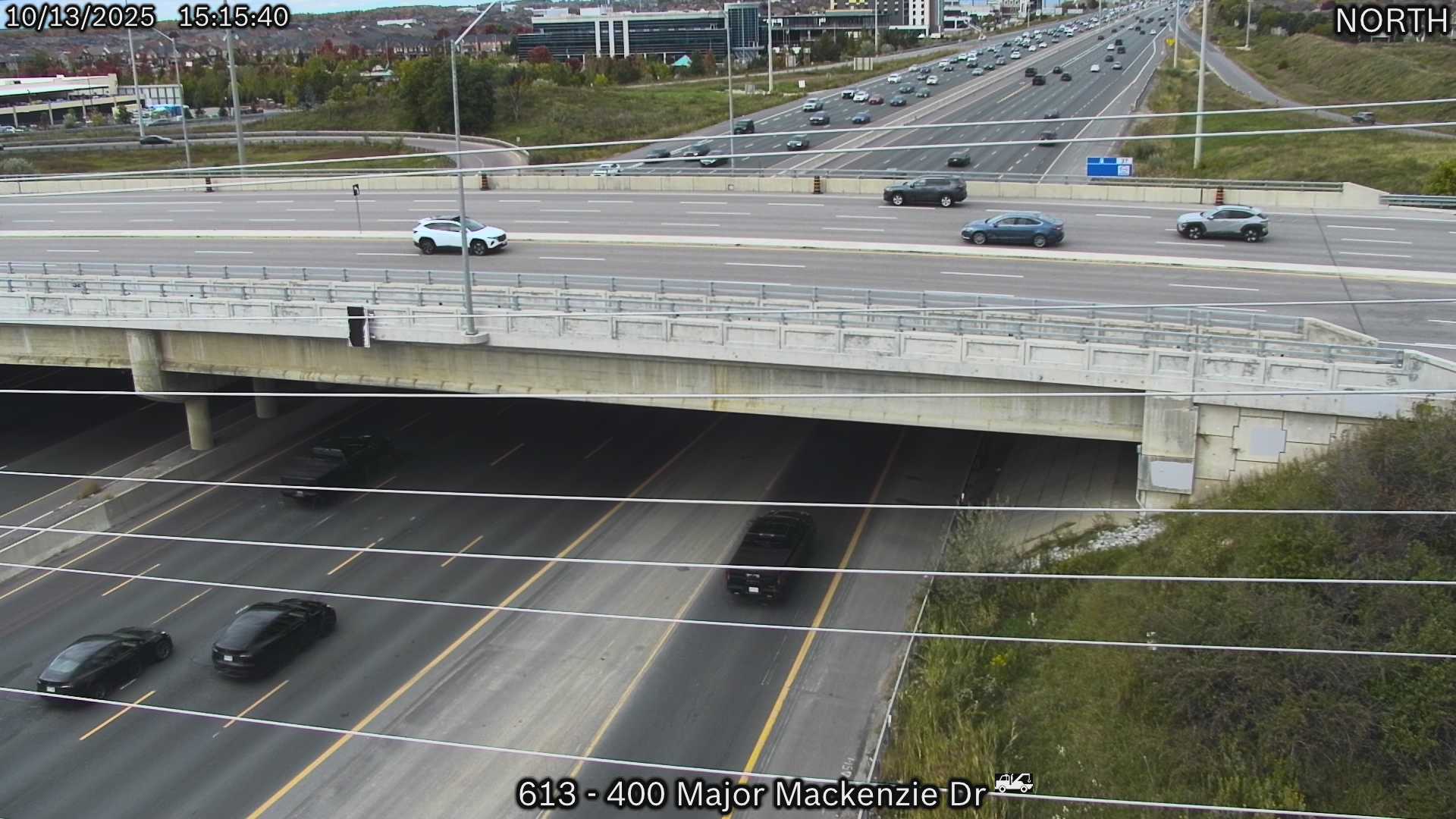 Traffic Camera of Highway 400 at Major Mackenzie Dr