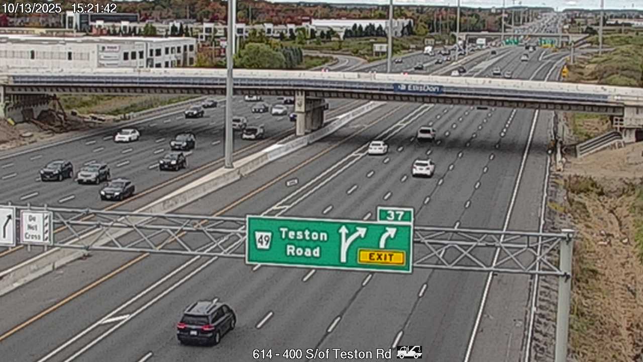 Traffic Camera of Highway 400 south of Teston Road