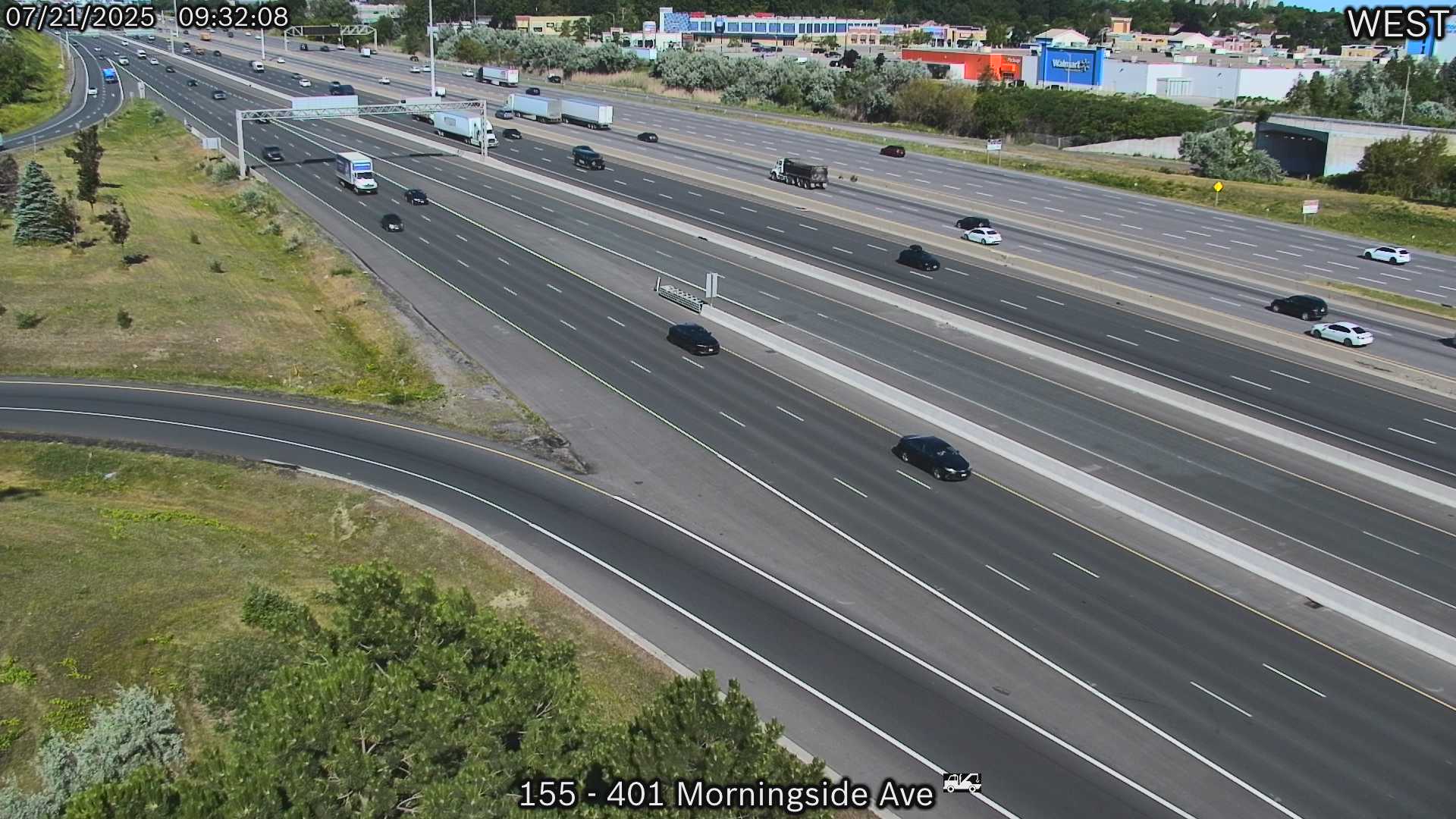 Traffic Cam Highway 401 near Morningside Avenue