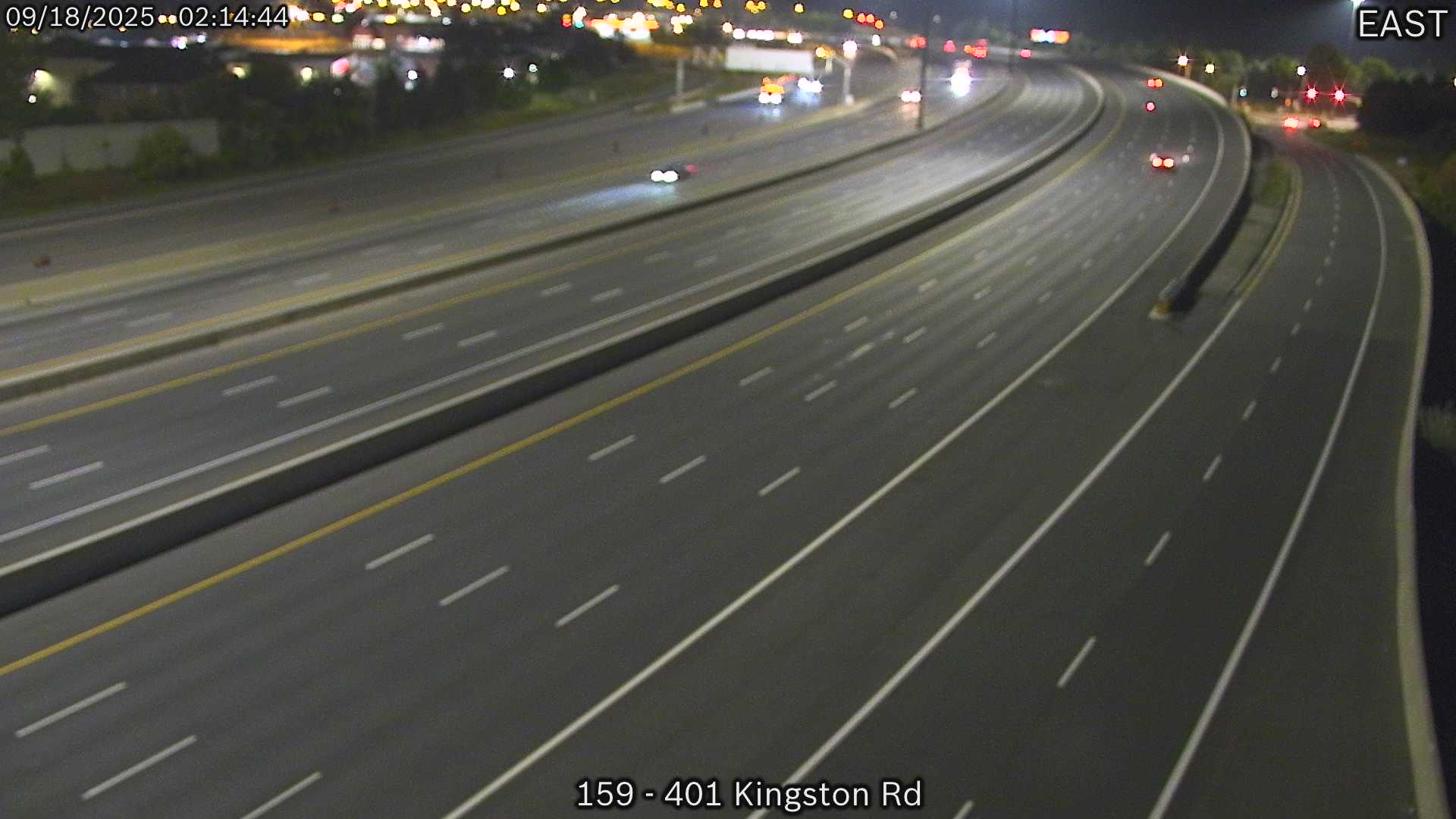 Traffic Cam Highway 401 near Kingston Road