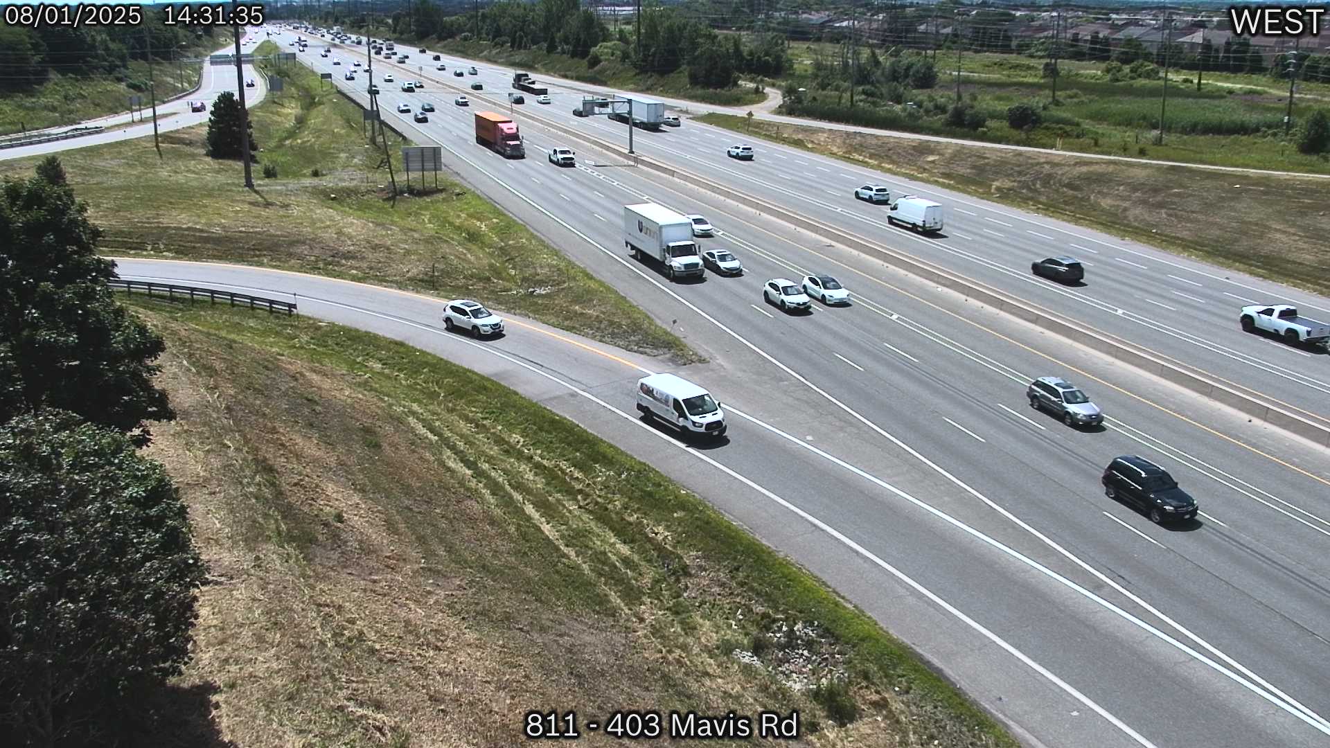 Traffic Cam Highway 403 near Mavis Road