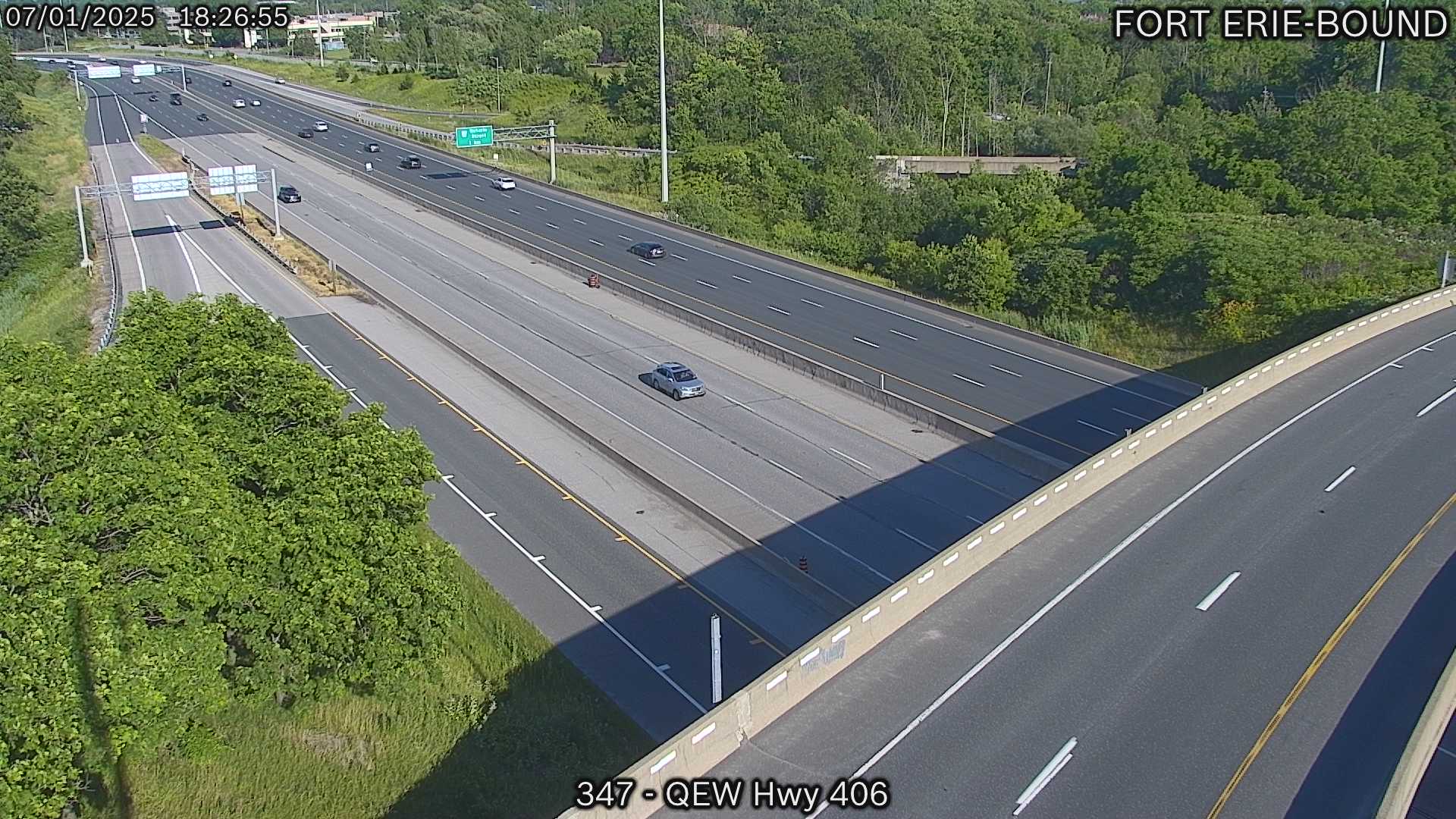 Traffic Camera 406 northbound ramp to Toronto