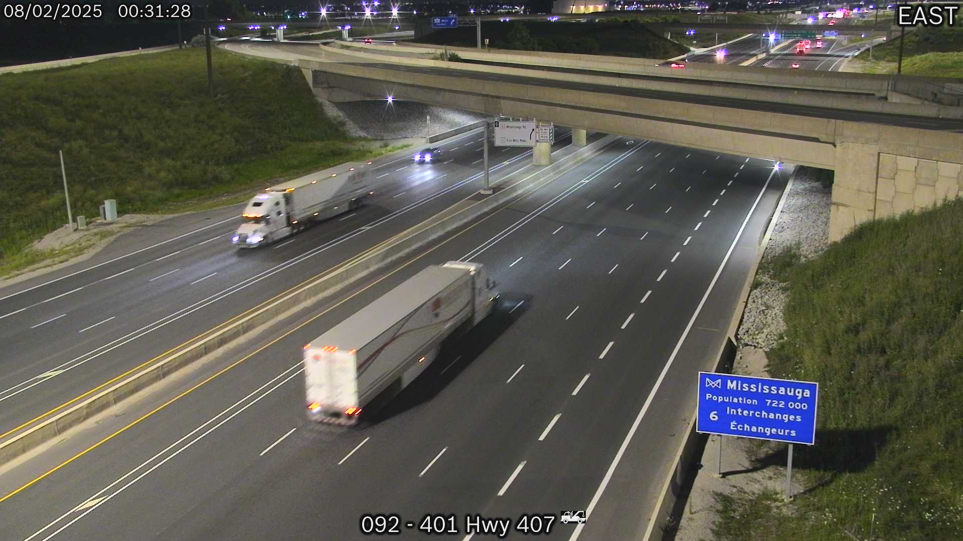 Traffic Cam Highway 401 near Port Union Road