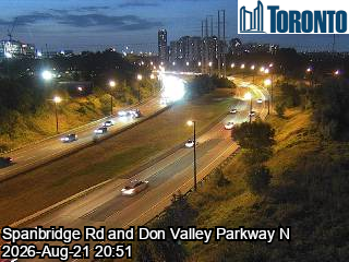 Traffic Cam Don Valley Parkway near Spanbridge Rd